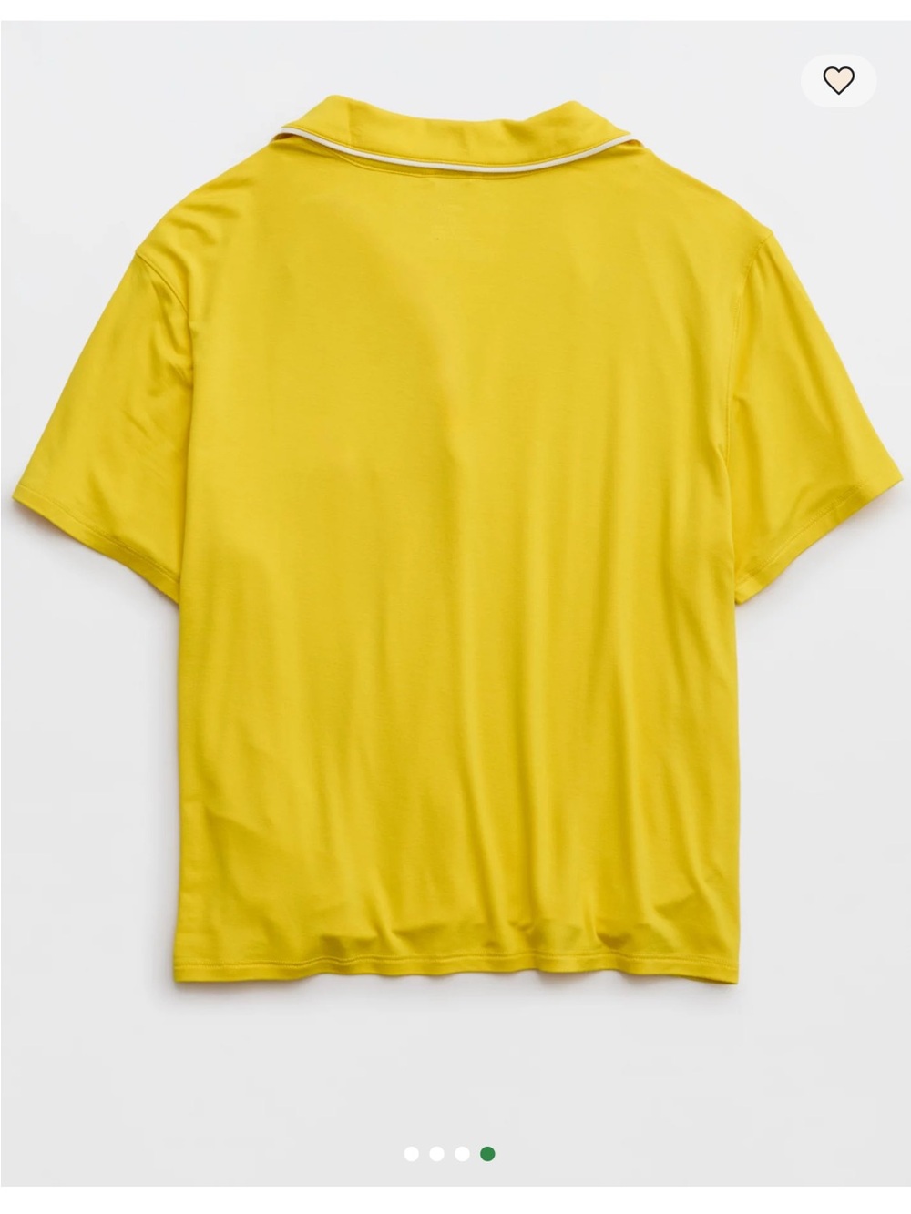 American Eagle Outfitters Yellow Short-Sleeve Piped Pajama pair top & shorts - Picture 4 of 12